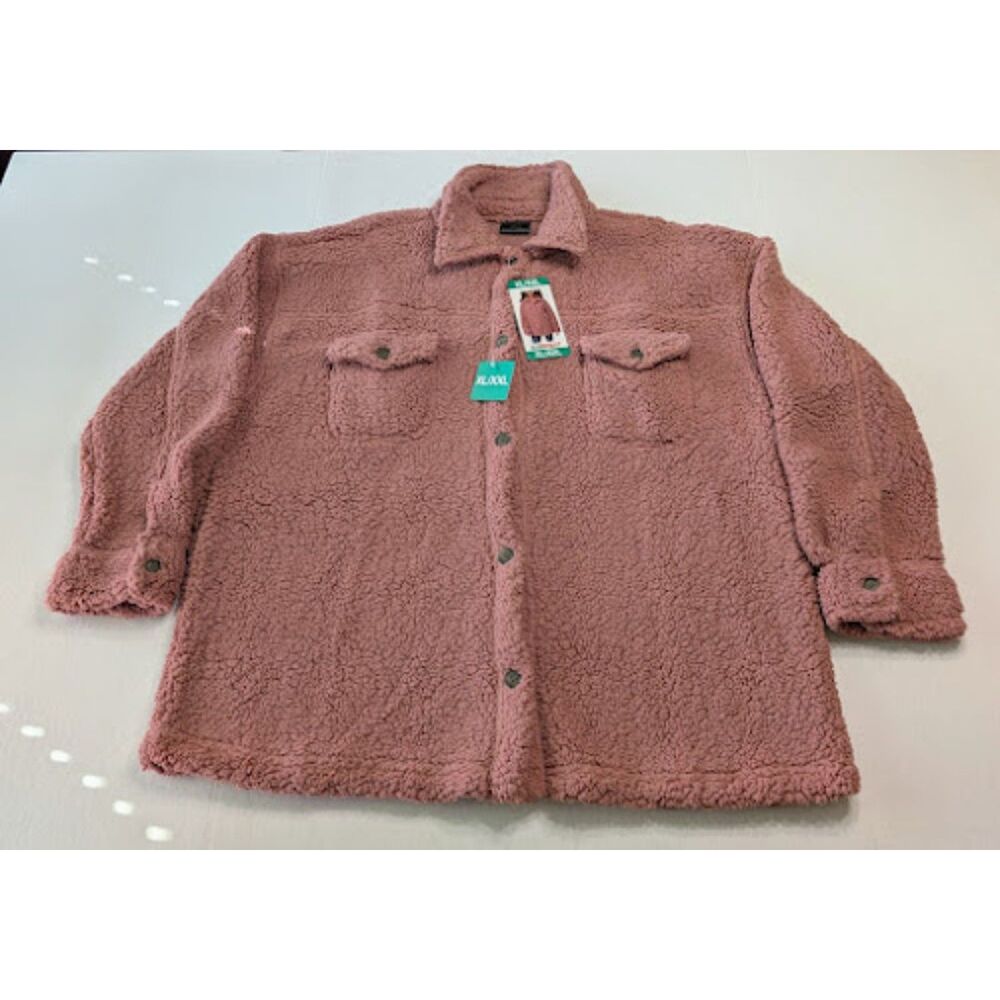 NWT 32 Degrees Women's XL/XXL Cozy Fleece Button-Front Oversized Jacket Shacket